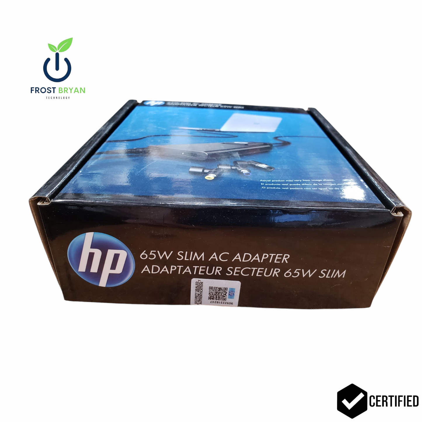 New HP 65w Slim AC Adapter With Tip Conversion 743283-001 Sealed In Box