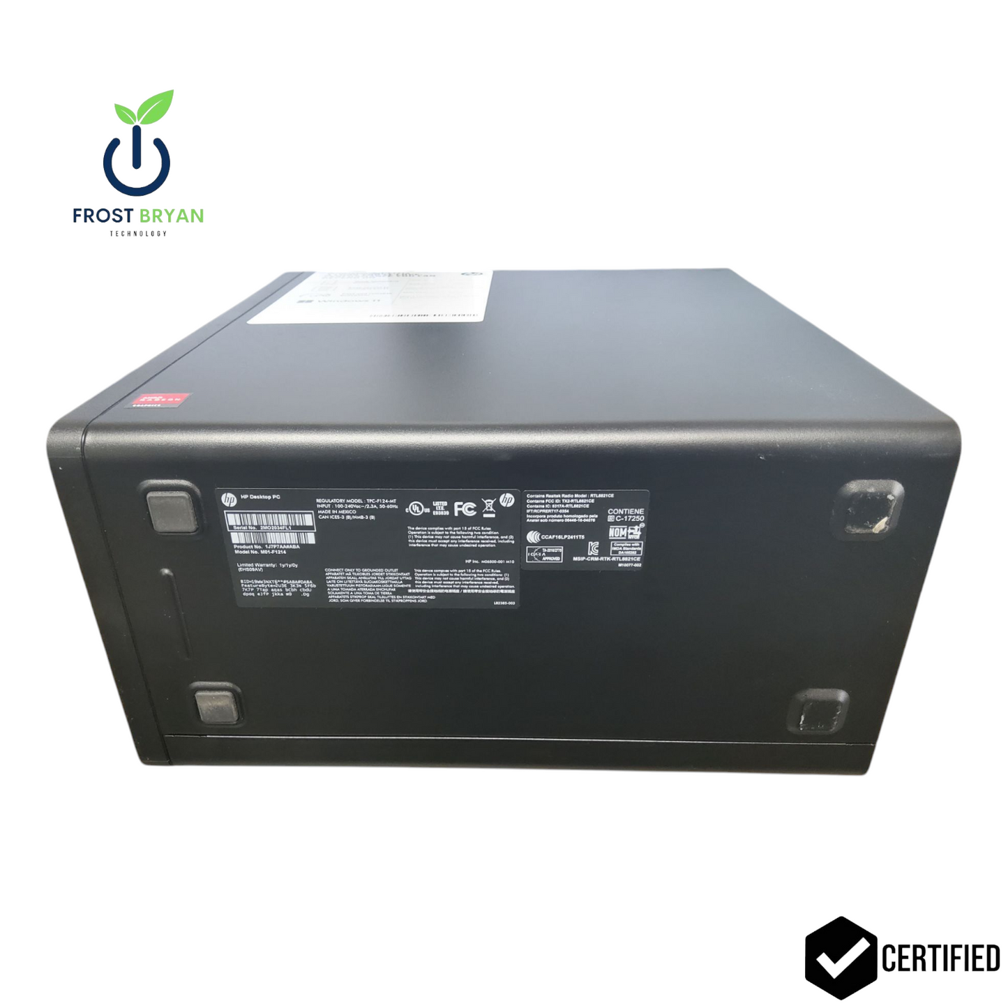 HP Desktop M01-F1214 Ryzen 3 4300G@3.80GHz 8GB RAM 256GB SSD NO OS GRADE B
