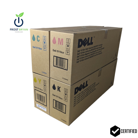 4-PACK DELL 5110cn Hi Capacity Toner GD898 KD557 GD900 JD750 - Open Box